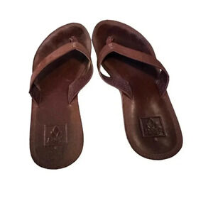Reef Draftsmen Classic‎ Leather Brown Men's Sandals Size 6